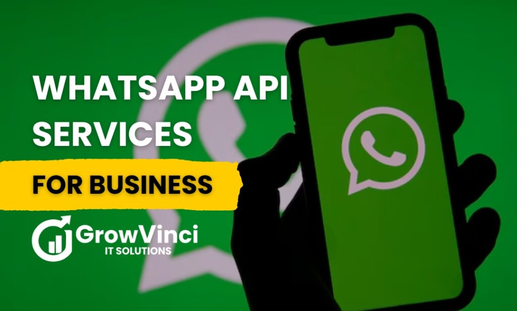 GrowVinci WhatsApp API dashboard with chat automation and blue tick verification badge for businesses